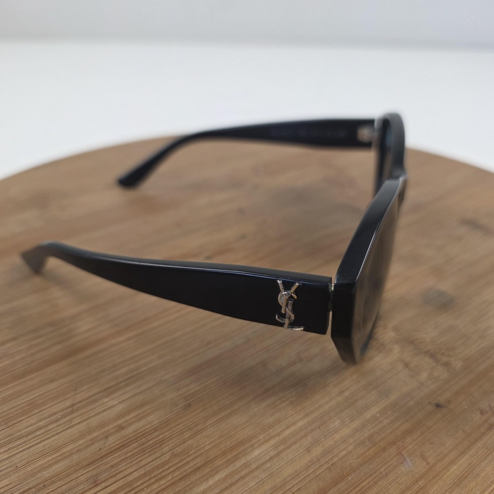 Saint Laurent SL M48/F Sunglasses Womens 57-15 Black Gray Cat Eye Gradient Italy - Picture 3 of 16